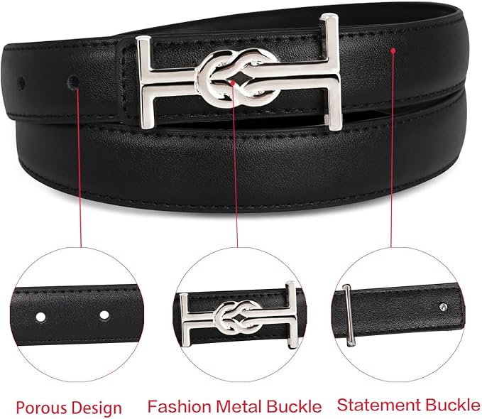 Relang Women's Belts with Gold Buckle, Fashion Waist Band, Elegant Ladies' Belt, Gift for Women