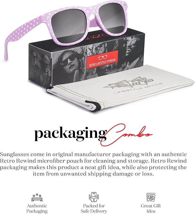Retro Rewind Polka Dot Vintage Fashion Sunglasses for Women UV400