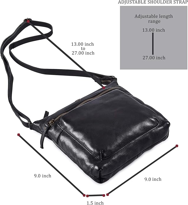 Real Leather Purse for Women Crossbody Bag Travel Shoulder Handbag Small Vintage Pocketbook | Real Leather, Travel, Shoulder, Small, Vintage