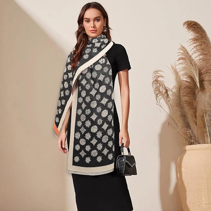 EXTREE Scarfs for Women Pashmina Silky Shawl Wrap for Evening Dressing Blanket Open Front Poncho Cape