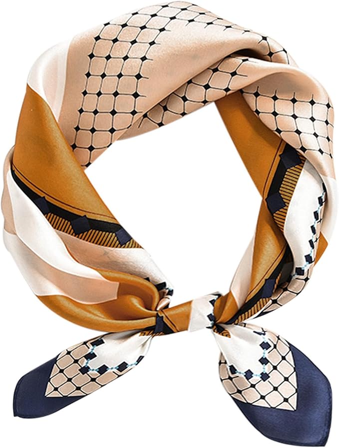 Dailyacc Hair Bandanas Scarf For Women Lightweight Fashion Neck Silk Satin Head Scarves For Sleeping Handbags Scarf
