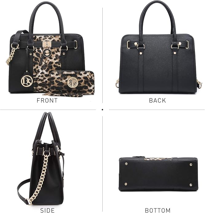 Dasein Handbags Purses Set for Women Top Handle Satchel Shoulder Bags Large Work Tote Bag with Matching Wallet