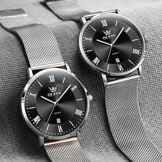OLEVS Mens Gold Watches Analog Quartz Business Dress Watch Day Date Stainless Steel Classic Luxury Luminous Waterproof Casual Male Wrist Watches