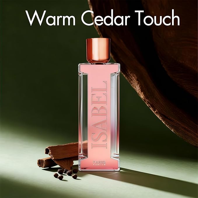 Isabel Women's Woody Floral Cologne Perfume 100ml Rose & Sandalwood Feminine Fragrance Gift Creamy Pomarose Eau de Parfum