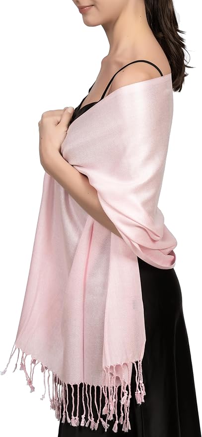 Achillea Soft Silky Pashmina Scarf for Women – Shawl Wrap for Evening Dresses, Bridesmaids, Weddings & Everyday Wear