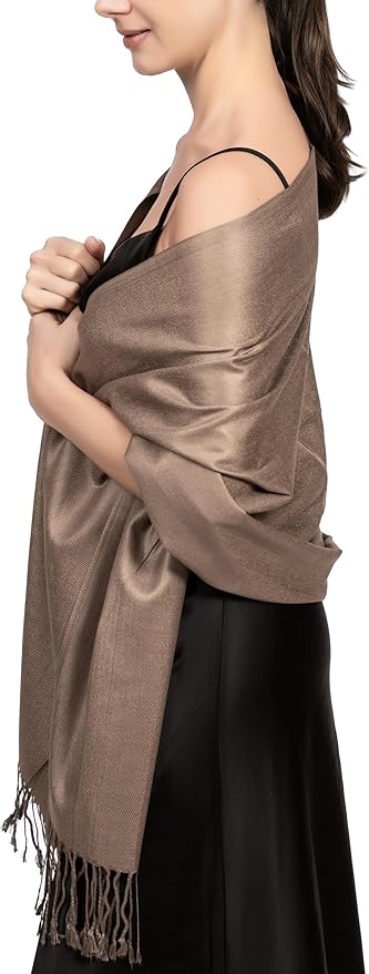 Achillea Soft Silky Pashmina Scarf for Women – Shawl Wrap for Evening Dresses, Bridesmaids, Weddings & Everyday Wear