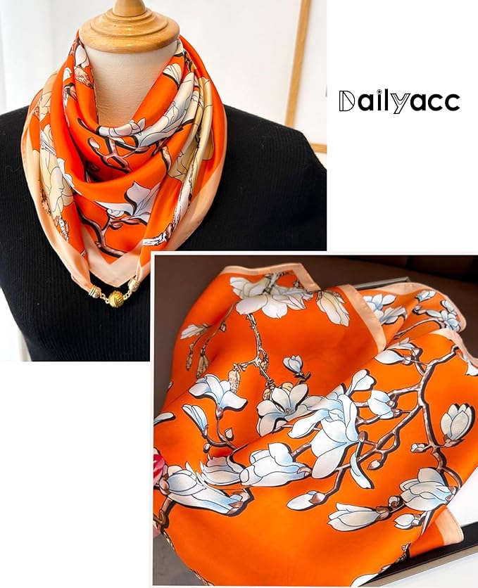Dailyacc Hair Bandanas Scarf For Women Lightweight Fashion Neck Silk Satin Head Scarves For Sleeping Handbags Scarf