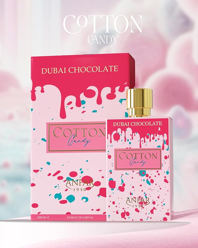 Anfar 1950 Dubai Chocolate Cotton Candy Eau de Parfum 80ml – Long Lasting Oriental Sweet Fragrance for Women & Men