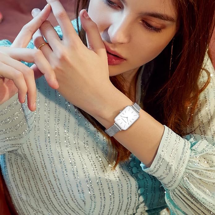 HANNAH MARTIN Watches for Women Waterproof Ladies Analog Quartz Wrist Watches Stainless Steel Band Fashion Dainty Female Watch Luxury Bracelet Diamond