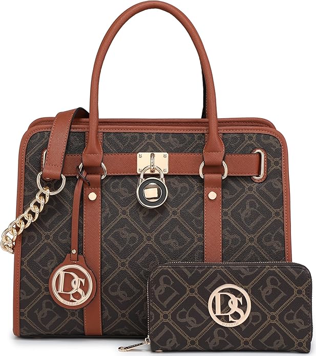 Dasein Handbags Purses Set for Women Top Handle Satchel Shoulder Bags Large Work Tote Bag with Matching Wallet