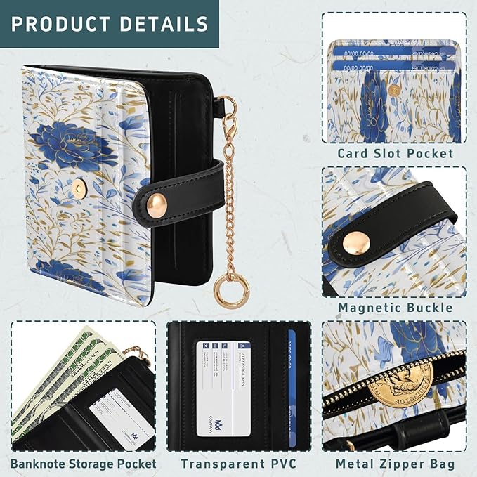 Beautifully printed Women's folding card wallet Unique Premium PU leather wallet for Girls Ladies Handbag
