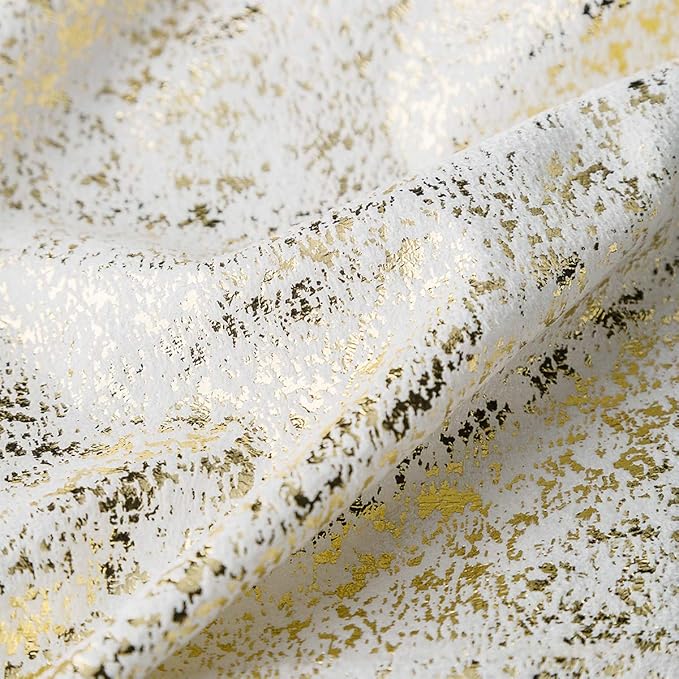 Xinrjojo Pack of 2,Sparkling Decorative Suede Pillow Covers Soft, Square Throw Pillow Covers, Solid Color Cushion Covers, Pillow Cases for Sofa Bedroom Car 18 x 18 Inch(Bronzing- White)