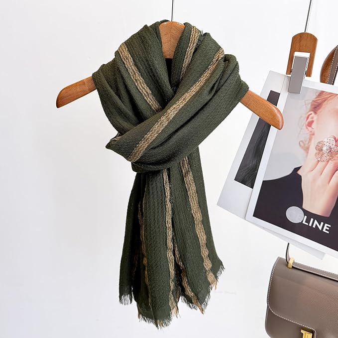 WINCESS.YU Women Gradient Scarf Long Shawls and Wraps Fashion Plain Pashmina Formal Scarf