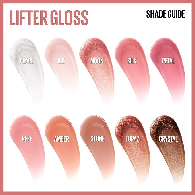 Maybelline New York Maybelline Lifter Gloss Lip Gloss Makeup With Hyaluronic Acid, Opal, 0.18 Fl. Ounce, 012 Opal, 0.18 fluid_ounces (Pack of 2)