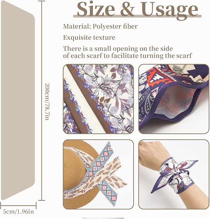 Solid Color Neck Scarf Purse Narrow Scarf Handbags Skinny Twill Hair Scarves Women Fashion Accessories Bag Charms