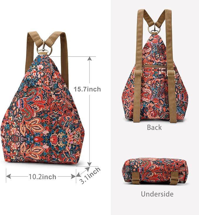 Black Butterfly Premium Backpack for Women, Bohemia Style Fashion Casual Daypack Backpack, Small Backpack Purse (1-red)
