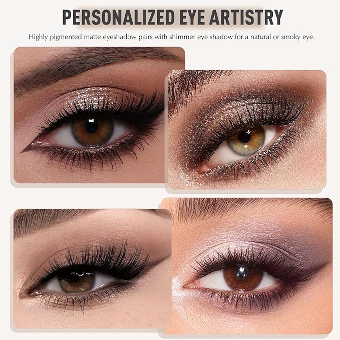 Eyeshadow Stick, Bronze Shimmer Cream Eyeshadow Long-Lasting Crease-Proof Glitter Eye Shadow Eyeliner Pencil High Pigmented Neutral Highlighter Makeup with Blending Brush & Built-in Sharpener