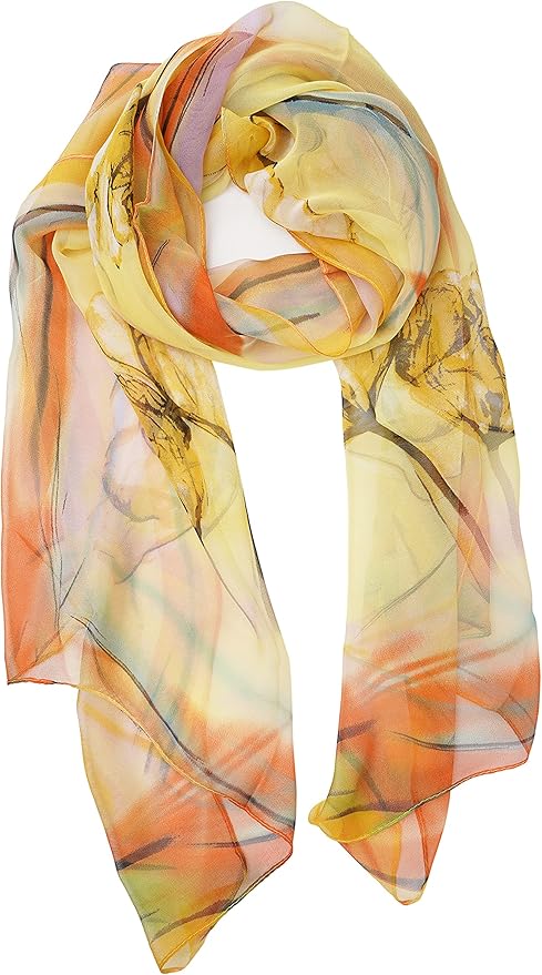 YOUR SMILE Ladies/Women's Lightweight Floral Print/Solid Color mixture Shawl Scarf For Spring Summer season