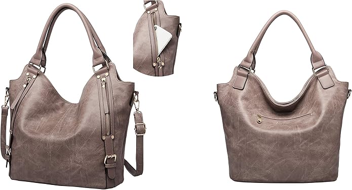Women Tote Bag Handbags PU Leather Fashion Hobo Shoulder Bags with Adjustable Shoulder Strap