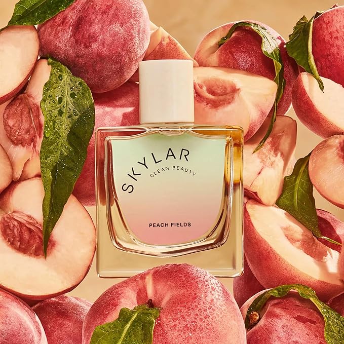 Skylar Peach Fields Eau de Parfum - Hypoallergenic & Clean Perfume for Women & Men, Vegan & Safe for Sensitive Skin - Sweet Perfume with Notes of Mandarin, Grapefruit, White Peach - 50mL /1.7 Fl oz