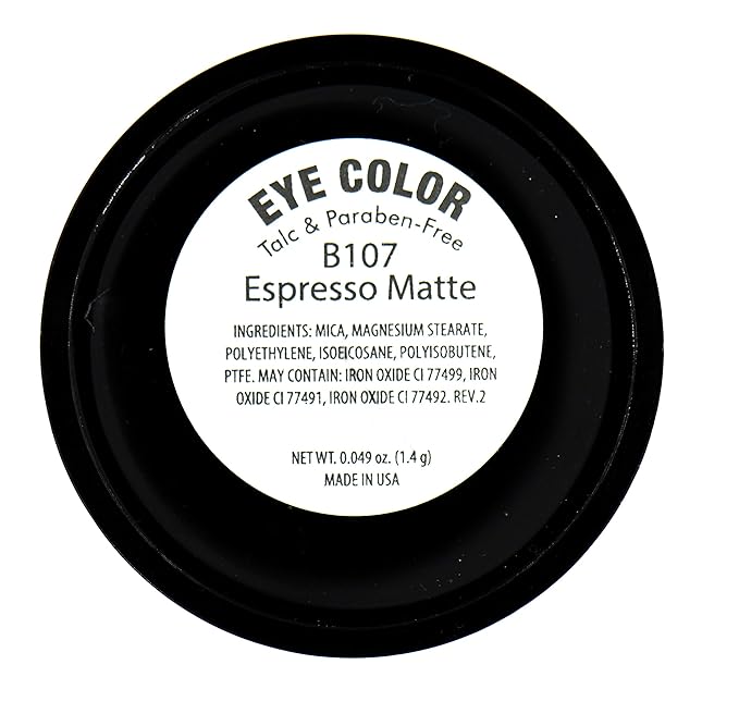 Espresso Coffee Chocolate Chestnut Cocoa Brown Matte Opaque Pressed Powder Single Vegan Eyeshadow; Talc, Paraben & Cruelty Free