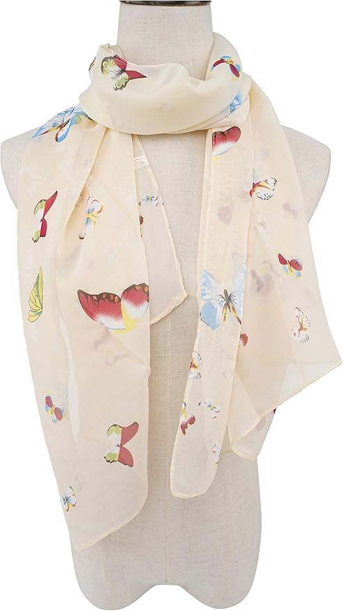 YOUR SMILE Ladies/Women's Lightweight Floral Print/Solid Color mixture Shawl Scarf For Spring Summer season