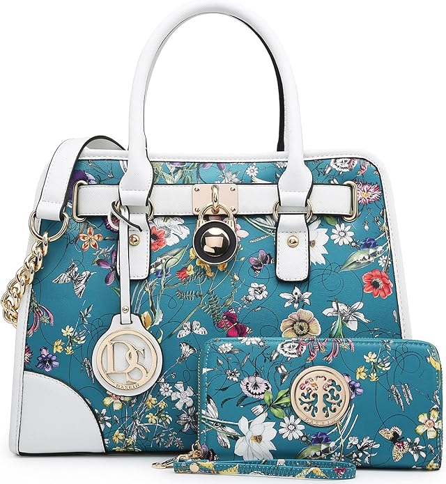 Dasein Women Handbags Top Handle Satchel Purse Shoulder Bag Hobo Bag Work Bag Set 2pcs