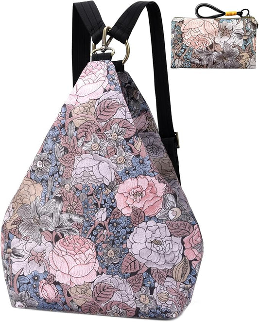 Black Butterfly Premium Backpack for Women, Bohemia Style Fashion Casual Daypack Backpack, Small Backpack Purse (07-grey plus)