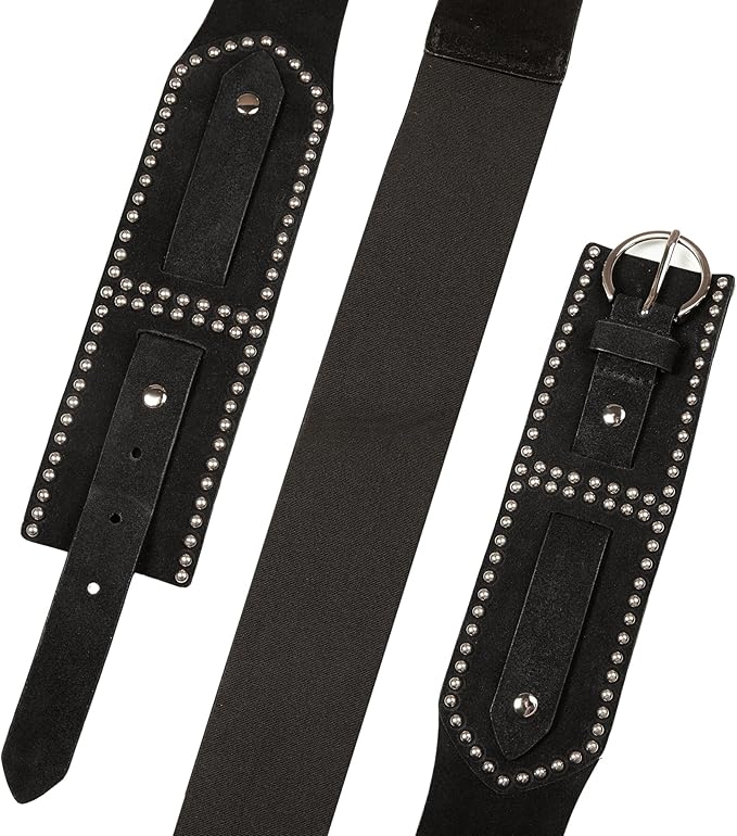 Lucky Brand womens Studded Leather Belt | Stylish | Classic | Modern | Jeans | Pants | Skirt | Dress