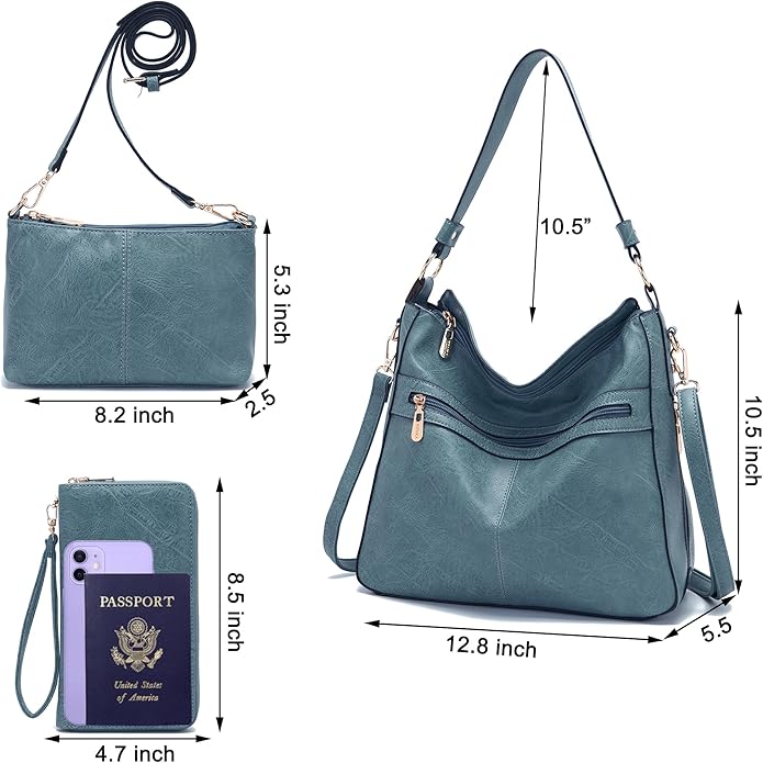 Women Large Crossbody Bags Ladies Satchel Shoulder Handbags Purse and Wallet Set for Women Totes Hobo Purses