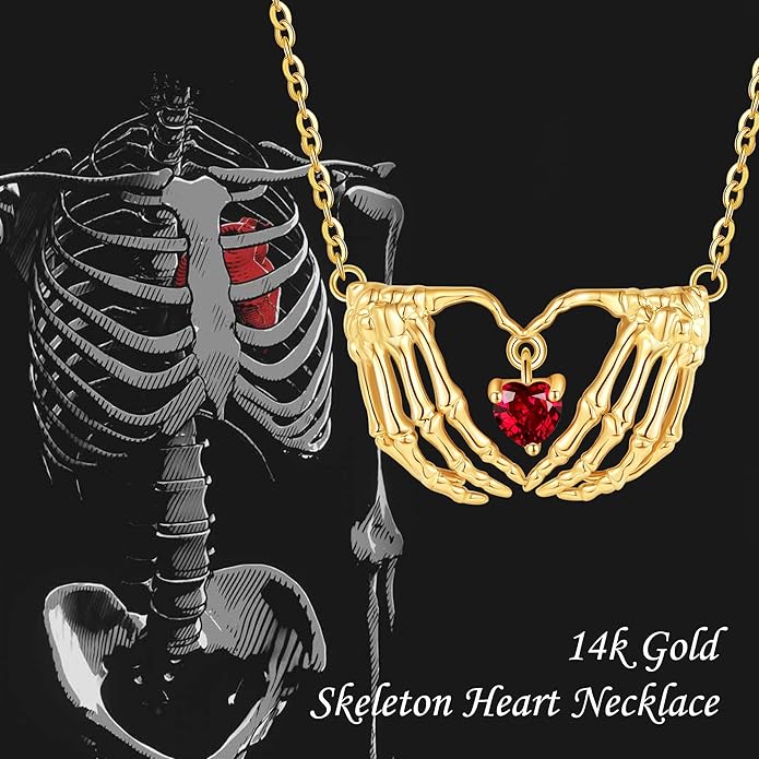 ELFRONT Mothers Day Gifts 14k Real Gold Dainty Necklace, Solid Gold Delicate Pendant For Women Mom Lover