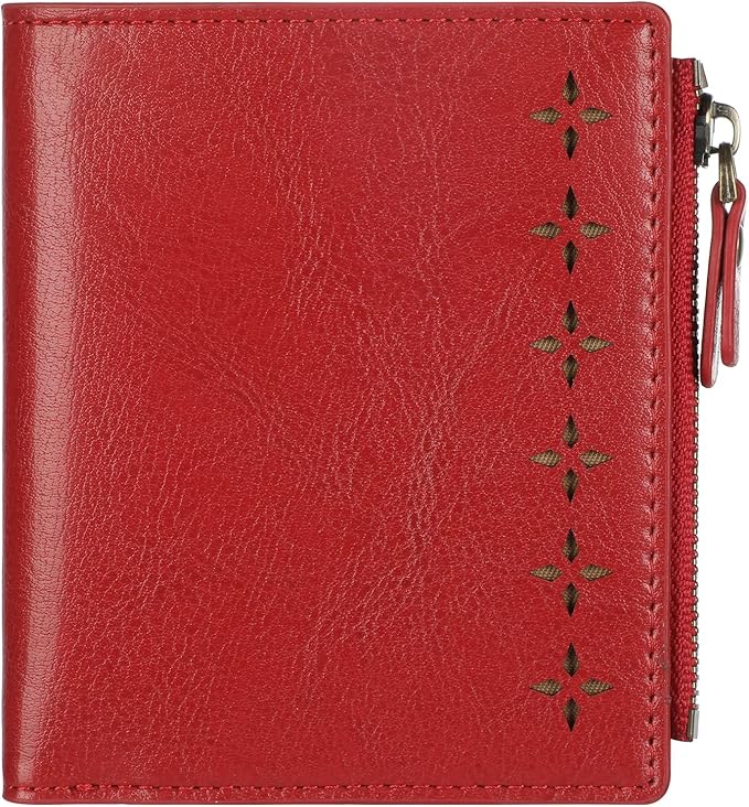 Lavemi Ultra Thin Small Compact Leather Womens Girls Wallets RFID Blocking Credit Card Holder for Women