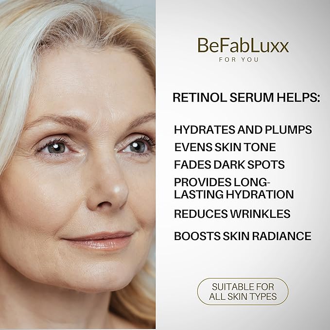 Advanced Retinol Serum Skin Booster- Face, Neck Anti Aging Night Serum - Hyaluronic, Niacinamide, Collagen, Glycolic Acid, Vitamin C & E for Wrinkles, Fine Lines & Dark Spots for Women & Men