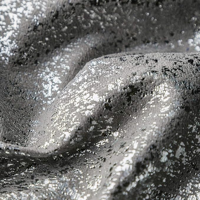 Sparkling Decorative Pillow Cases, Silver Grey Pillows, 16x16 inch Pillow Covers, for Home Sofa Couch Chair Back Seat Bedroom Car, Starry 2 Pack (Silver- Dark Gray)