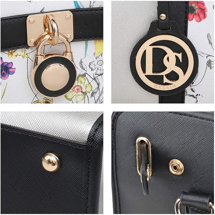 Dasein Handbags Purses Set for Women Top Handle Satchel Shoulder Bags Large Work Tote Bag with Matching Wallet