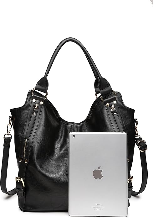 Women Tote Bag Handbags PU Leather Fashion Hobo Shoulder Bags with Adjustable Shoulder Strap