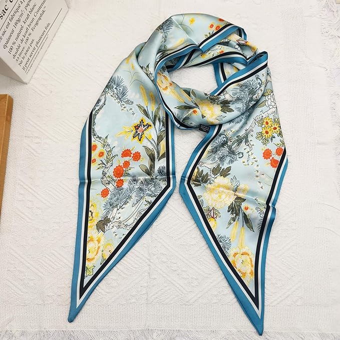 Hair Scarf for Women Silky Satin Headscarf Neck Scarves for Handbag Accessory