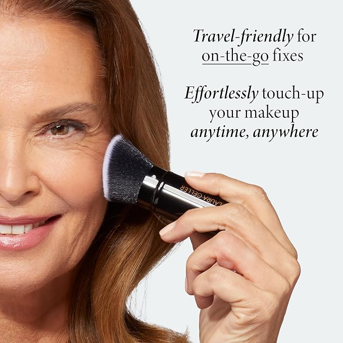 LAURA GELLER NEW YORK Baked Balance-n-Brighten Foundation with Kabuki Brush Makeup Set, Porcelain