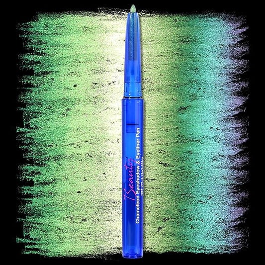 Chameleon Metallic Eyeshadow & Eyeliner Gel Pencil – Multichrome Shifting Colors Glitter Eye Makeup, Waterproof Long-Lasting Smudge-Proof Duochrome Pencil (Forest Green to Chartreuse Gold)