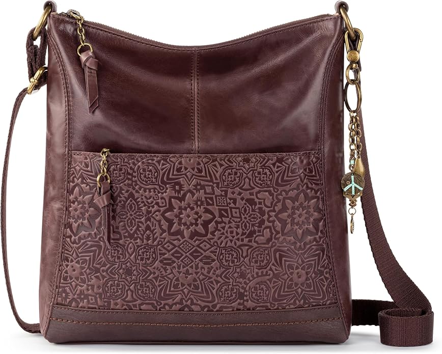 The Sak Lucia Crossbody Bag in Leather, Convertible Purse with Adjustable Strap