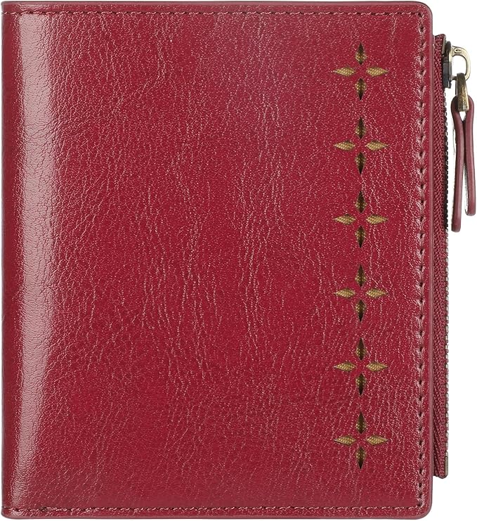 Lavemi Ultra Thin Small Compact Leather Womens Girls Wallets RFID Blocking Credit Card Holder for Women
