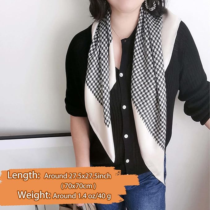 Dailyacc Hair Bandanas Scarf For Women Lightweight Fashion Neck Silk Satin Head Scarves For Sleeping Handbags Scarf