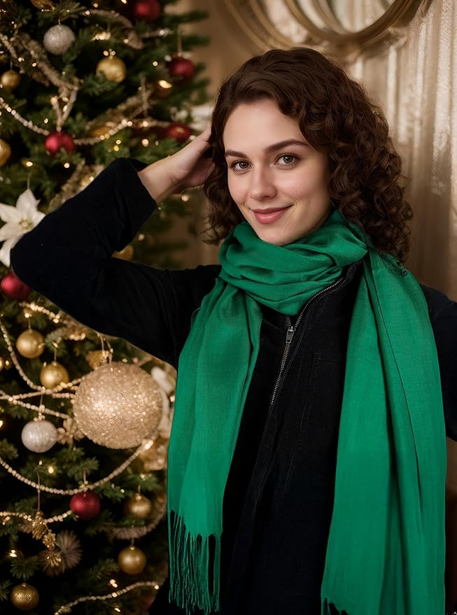 Achillea Soft Silky Pashmina Scarf for Women – Shawl Wrap for Evening Dresses, Bridesmaids, Weddings & Everyday Wear