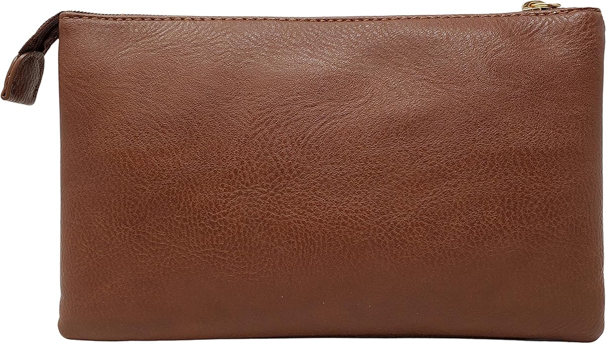Solene Women's Lightweight Multi Compartment Wristlet Clutch Wallet Crossbody Bag