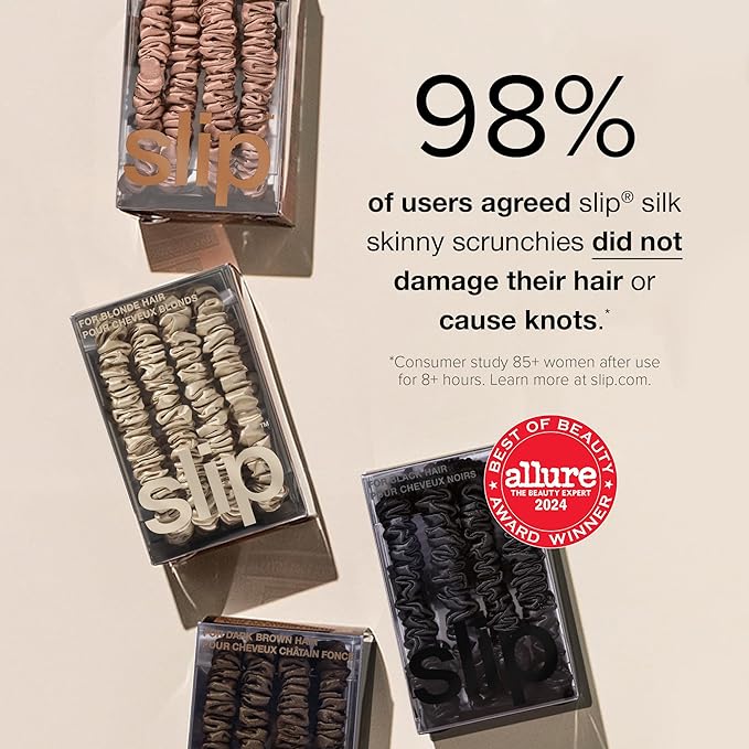 slip Assorted Scrunchies in Holiday Cracker Packaging: Anti-Crease, Anti-Breakage Slipsilk™ Design Protects Delicate Hair | Includes 3 Pure Silk Scrunchies, Sweetheart