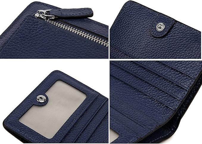 AINIMOER Small Leather Wallet for Women, Ladies Credit Card Holder RFID Blocking Women's Mini Bifold Pocket Purse