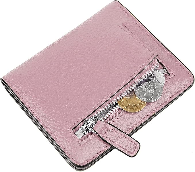 AINIMOER Small Leather Wallet for Women, Ladies Credit Card Holder RFID Blocking Women's Mini Bifold Pocket Purse