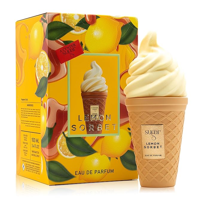 Lemon Sorbet Perfume for Women, Citrus Gourmand Scent with Lemon & Vanilla, Long Lasting Fresh EDP for Daily Use, Crisp and Natural 3.4 Fl Oz