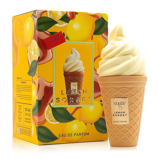 Lemon Sorbet Perfume for Women, Citrus Gourmand Scent with Lemon & Vanilla, Long Lasting Fresh EDP for Daily Use, Crisp and Natural 3.4 Fl Oz