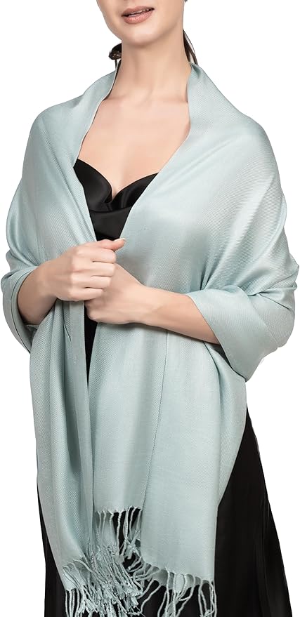 Achillea Soft Silky Pashmina Scarf for Women – Shawl Wrap for Evening Dresses, Bridesmaids, Weddings & Everyday Wear